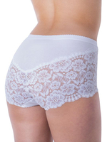 Женские трусики макси из хлопка и кружева (Размер: 4X) (Цвет: белый)