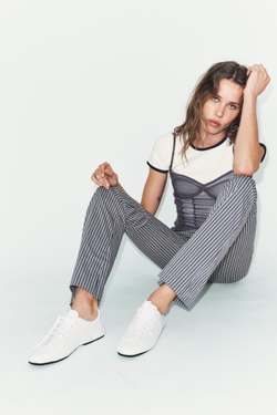 ZARA КОЖАНЫЕ ТУФЛИ-ДЕРБИ, БЕЛЫЙ