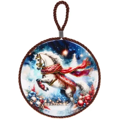 Подставка под горячее керамика 16см «Танец грив»