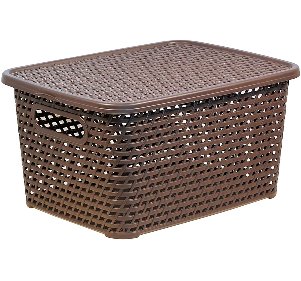 Ящик РОТАНГ с крышкой 13л. 370*280*190мм М2375