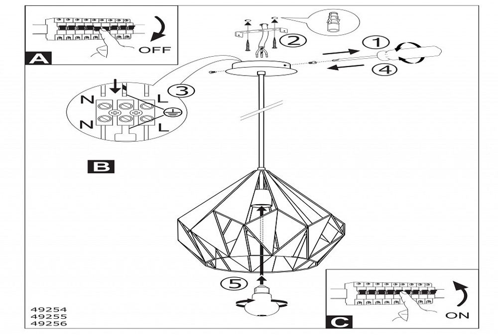 Подвесной светильник Eglo Carlton 1 49255