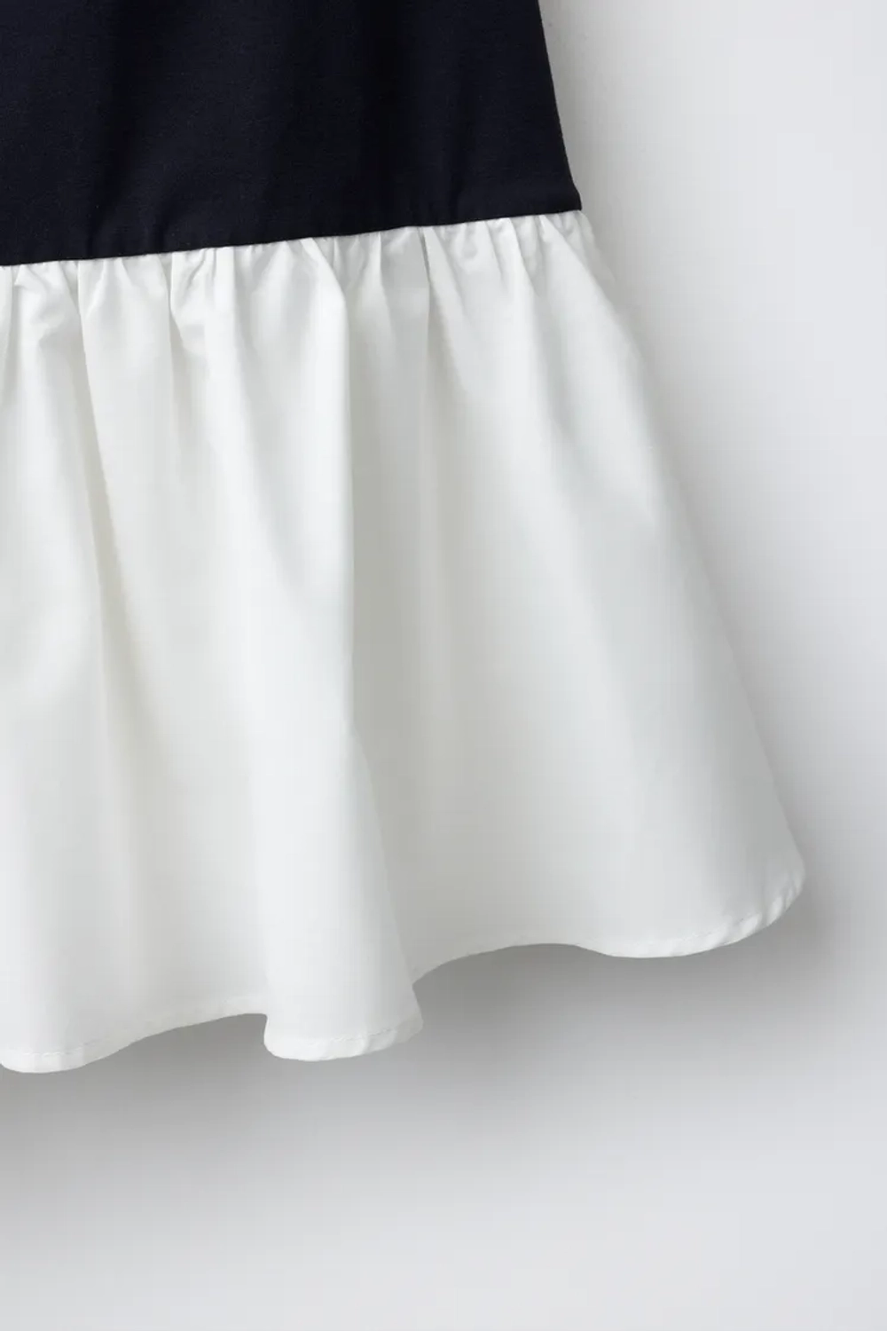 ZARA ПЛАТЬЕ С БАНТОМ, СИНИЙ/БЕЛЫЙ
