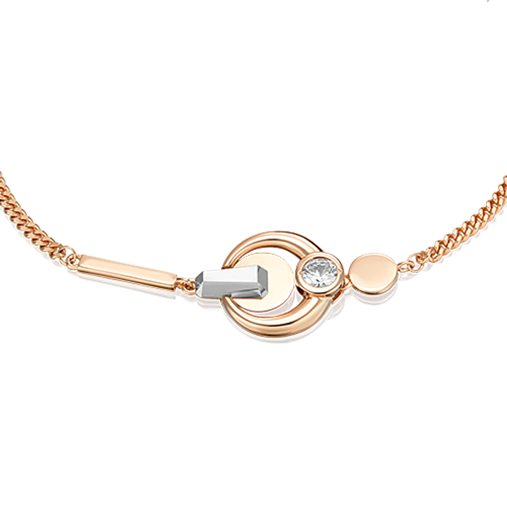 Браслет из комбинированного золота c натуральным топазом white Артикул: 05-0749-00-201-1111