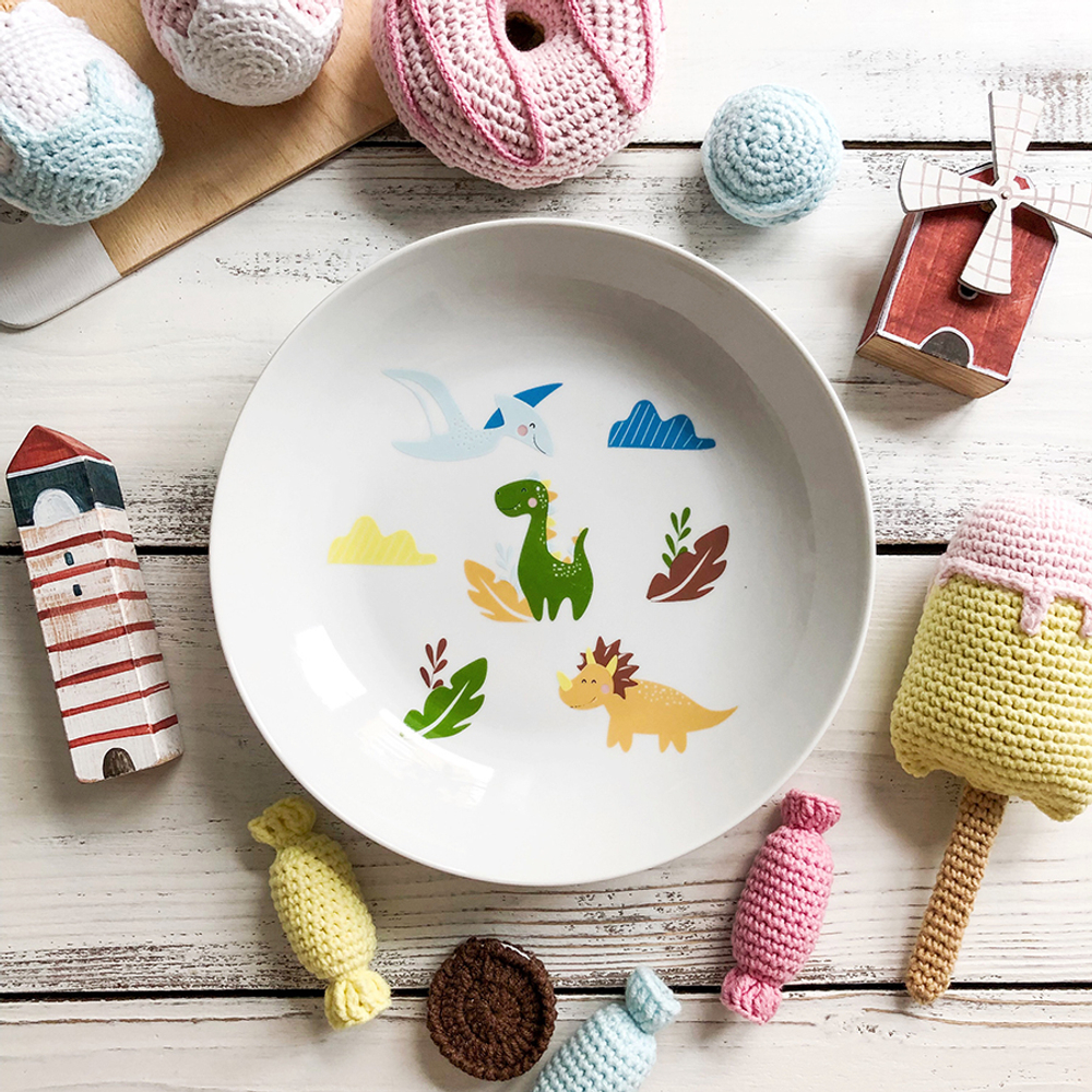 Тарелка глубокая «Дино» sans brides 20 см фарфор