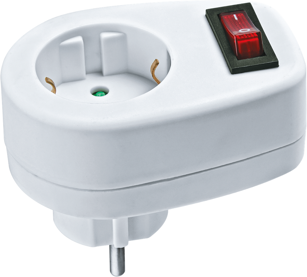 Переходник Navigator 94 669 NAD-1E-CS-WH 1гн. с выкл.