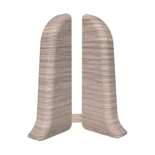 Торцевые (пара) для плинтуса 55мм "Идеал Классик", 215 Дуб снежный