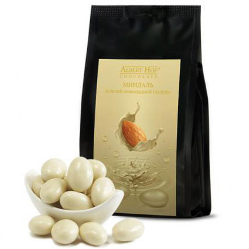 Миндаль в белой шоколадной глазури РЧК AlbertHof 500г