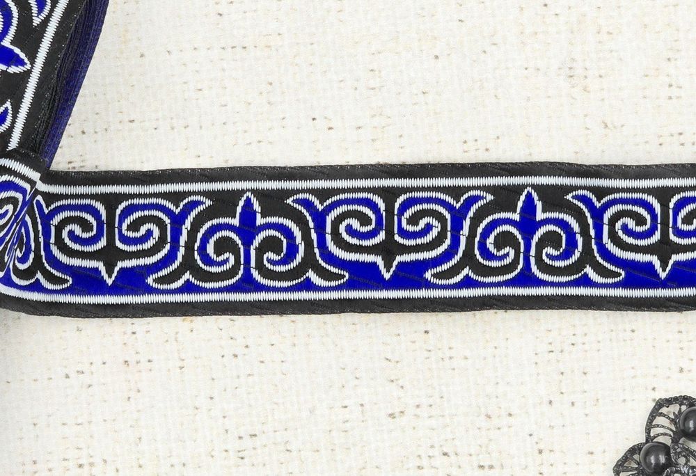 Тесьма жаккард, ш. 3,2 см, электрик