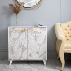 Комод Арт Сканди с 2 полками Айс Амбер