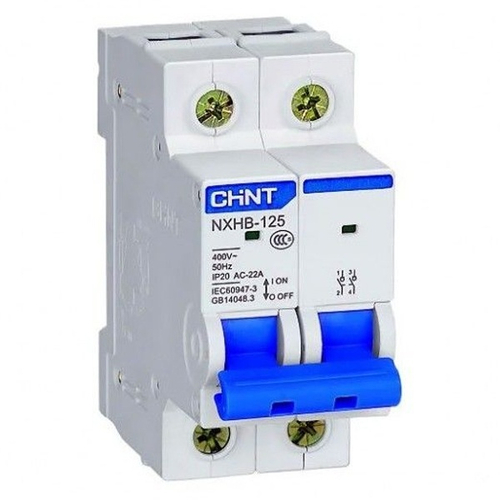 Рубильник NXHB-125 модульный 63А 2P Chint (выключатель нагрузки) 193176