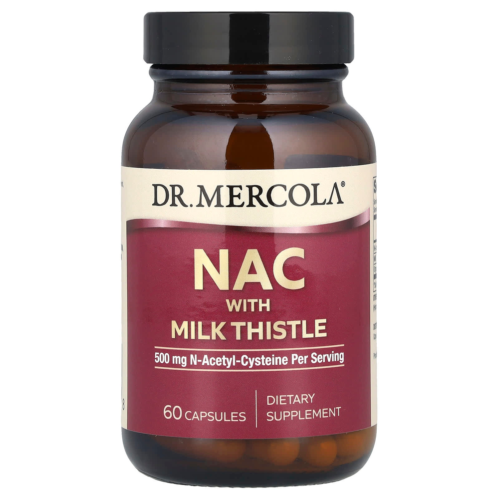 Dr. Mercola, NAC с расторопшей, 60 капсул