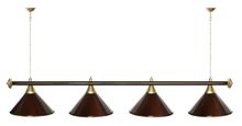Лампа STARTBILLIARDS 4 пл. (плафоны золотые,штанга золотая,фурнитура золото)