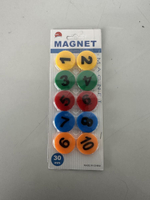 Набор магнитов "Цифры", 10 штук, 3 см, на блистере