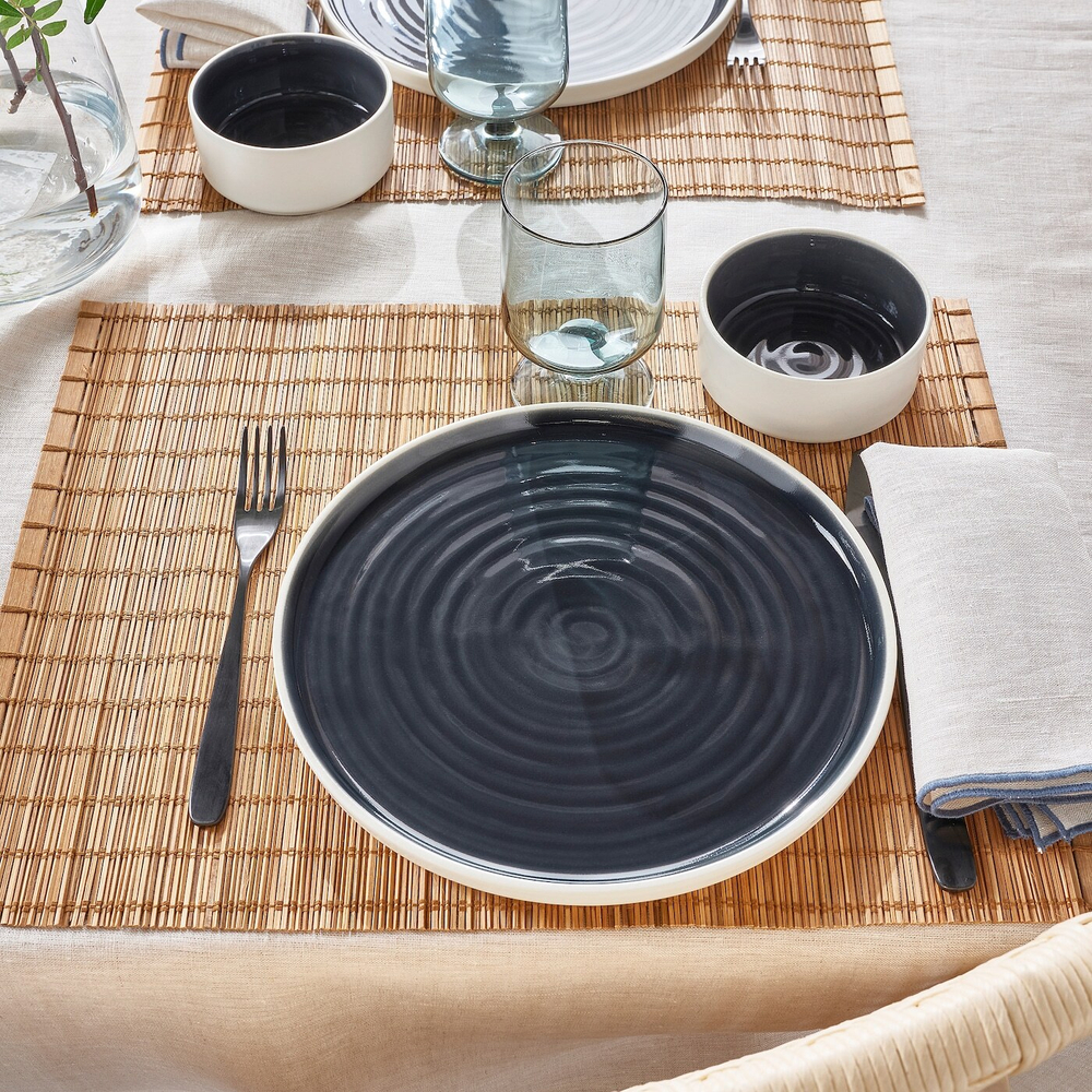 Набор тарелок IKEA OMBONAD (ОМБОНАД), Темно-серый, 26 см, 2 шт