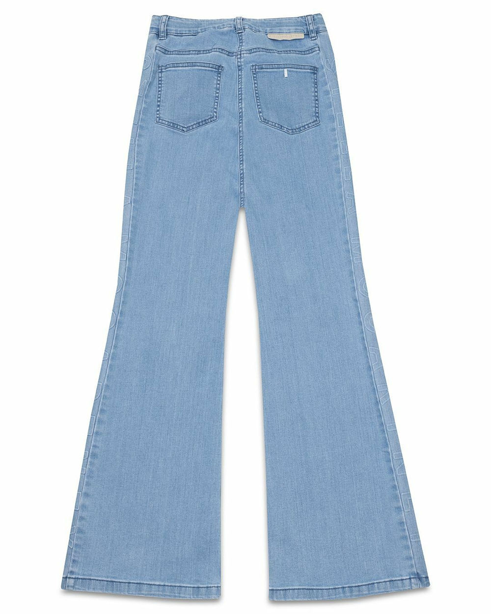 Брюки джинсовые STELLA McCARTNEY Голубой/Лампас с тисненым логотипом Девочка