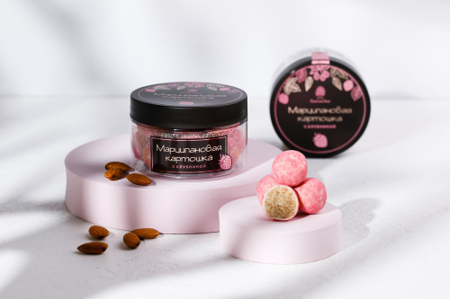 Марципановая картошка с КЛУБНИКОЙ / 160 г / ТМ Сибирский кедр