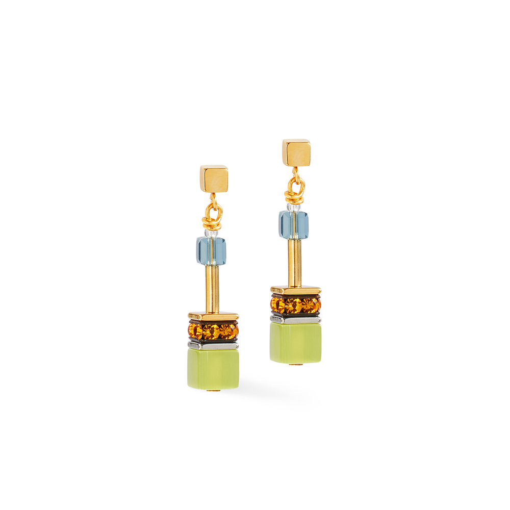 Серьги Coeur de Lion Olive-Green 2838/21-0905
