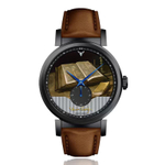 VAN GOGH Automatic Mechanical Movement Metal Strap Watch Men"s Watches Black Dial