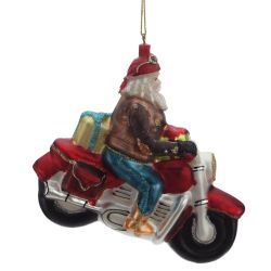 GAEM Украшение новогоднее "Дед Мороз на байке", L12 W5,5 H11,5 см