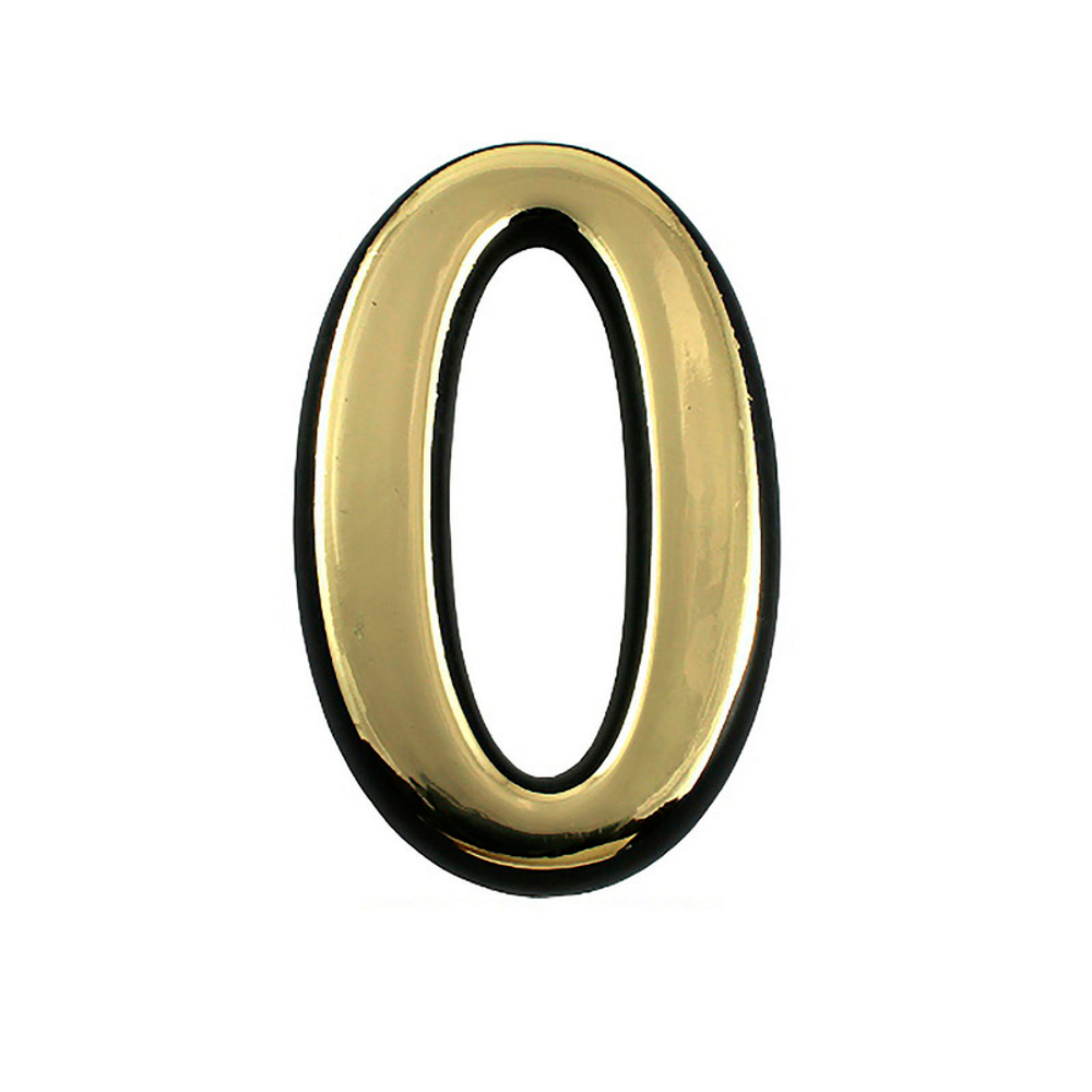 Цифра дверная АЛЛЮР пластик золото "0" /20