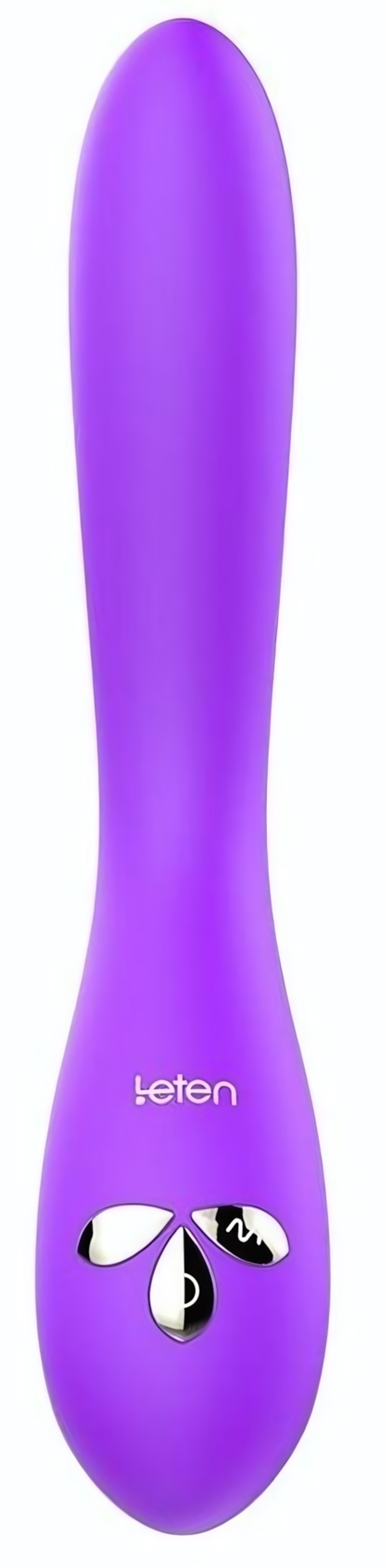 Фиолетовый вибромассажер Alisa с подогревом - 22 см. (Цвет: фиолетовый)