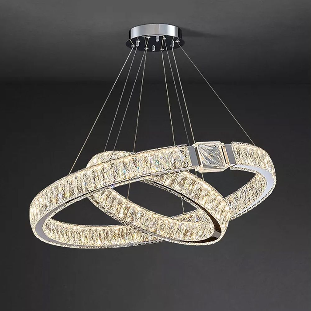 Люстра D8010P/2R/D800+600 silver