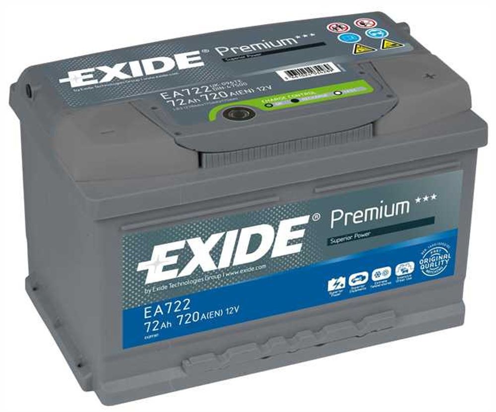 Exide Premium 6СТ- 72 ( EA722 ) аккумулятор