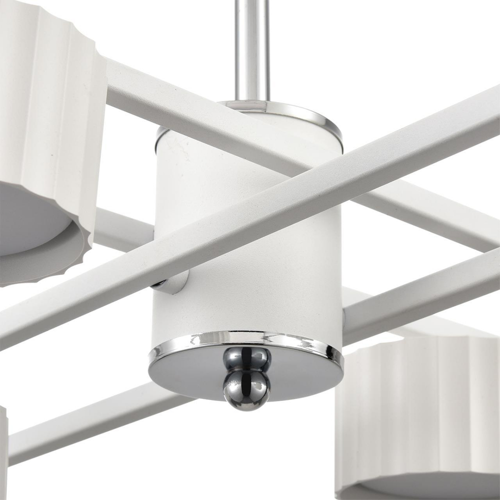 8241/8C COMFI LN25 202 белый/хром, металл Люстра потолочная LED GX53 8*7W 220V KARINA