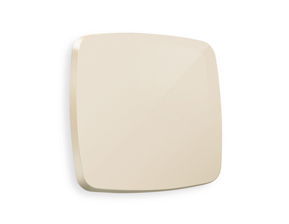 OP3010 Лицевая панель OMEGA (Бежевый глянец) для 1-кл выключателей QUANT