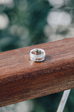 Кольцо «Чинта» с белым цирконом