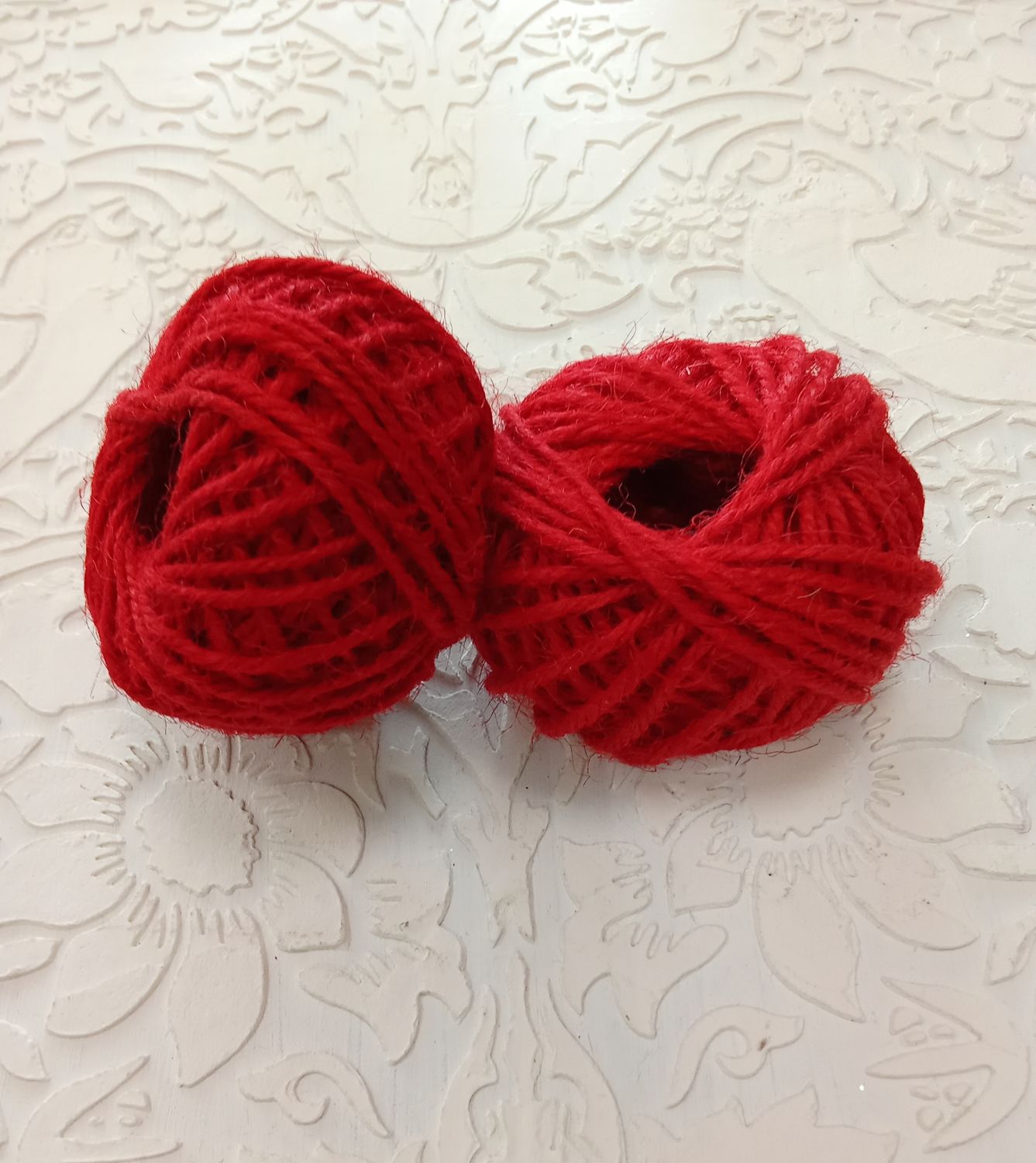 шпагат джутовый 2мм (красный) 29метров