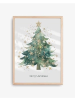 Постер новогодний 30х40 см декор на стену