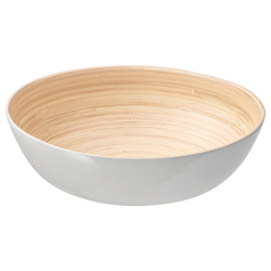 IKEA RUNDLIG  (ИКЕА РУНДЛИГ)  -  Миска, бамбук/белый, 30 см