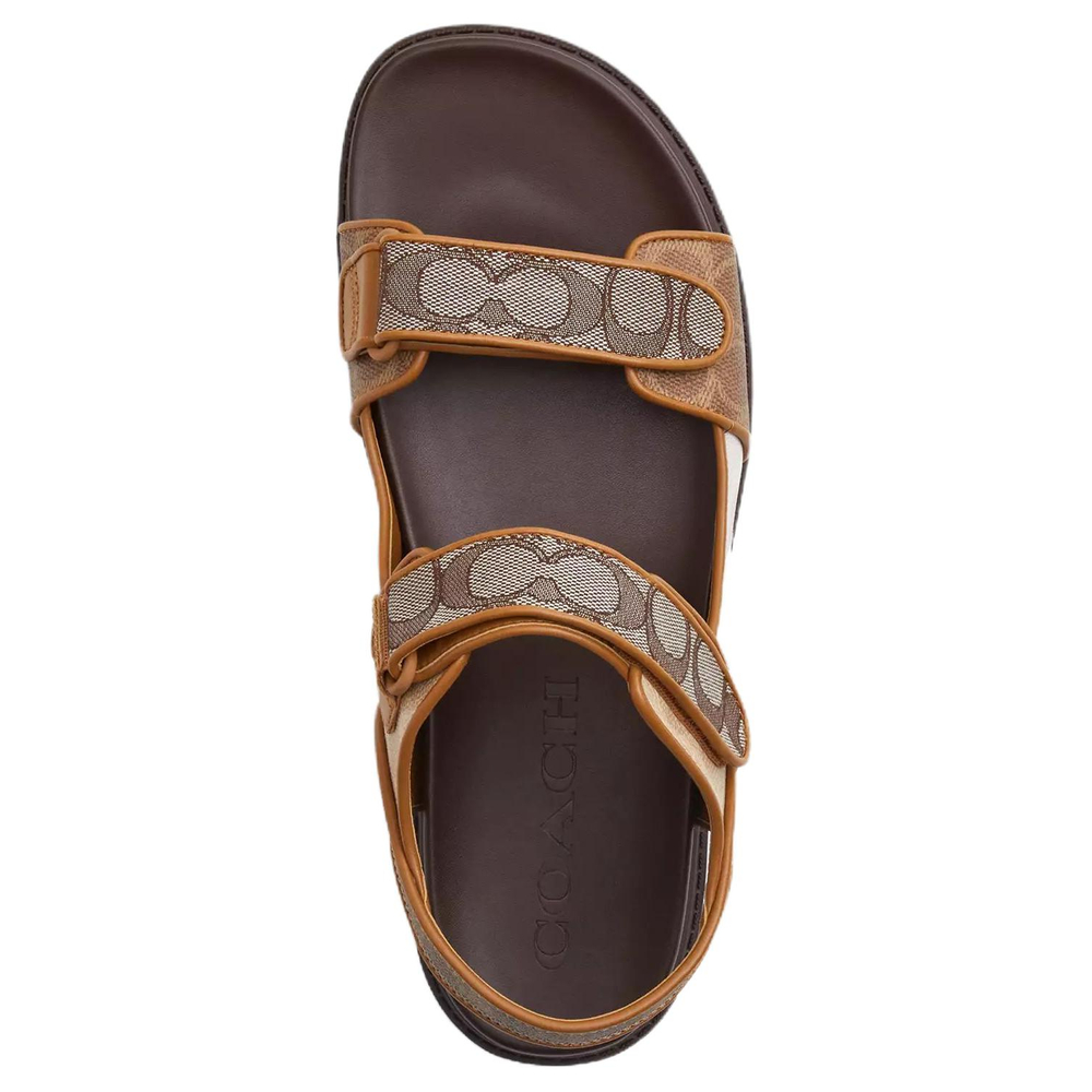 COACH One Strap Sandals Men"s Brown