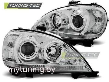 Передние фары Mercedes ML W163 chrome