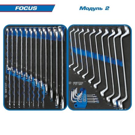 Цена на KING TONY (9G38-188MRVG) Набор инструментов "FOCUS" в серой тележке, 188 предметов