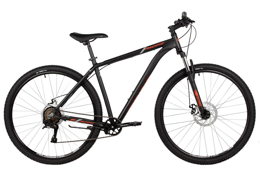 Велосипед FOXX 29" PACIFIC черный, алюминий, размер 18
