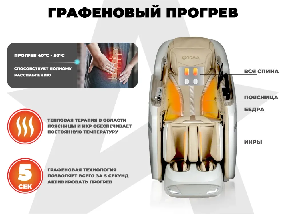 Массажное кресло OGAWA ZENITH Перламутровый