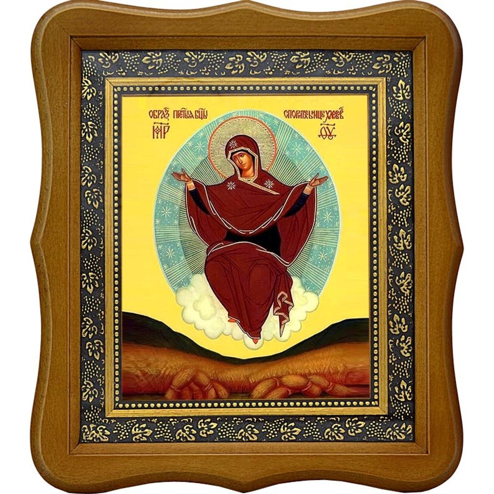 Спорительница хлебов. Икона Божьей Матери на холсте.