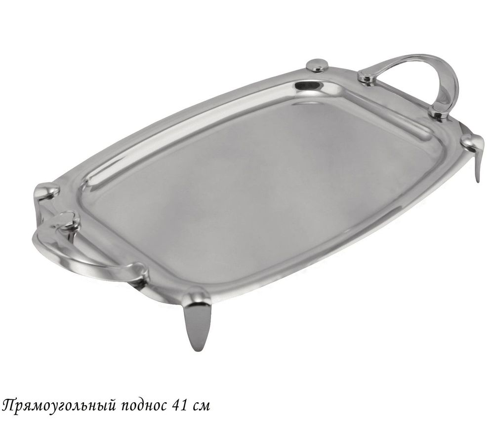 Lenardi 151-005 Прямоугольный поднос 41см в под.уп.(х6)Нержавеющая сталь