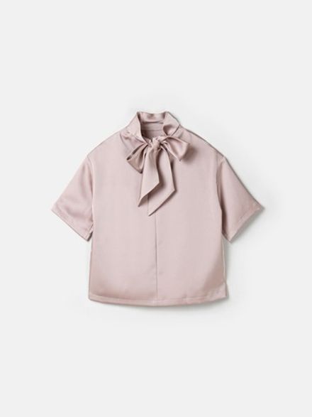 Топ атласный "Розовое какао" 7+