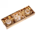 Набор свечей новогодних «Блеск праздника» 25*8,5*3 см, золото