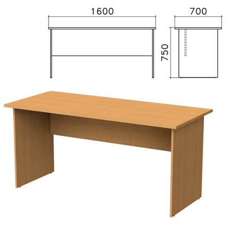 Стол письменный "Монолит", 1600х700х750 мм, СМ3.1