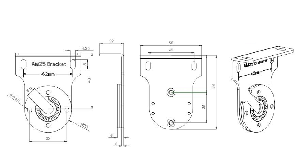 Крепление металлическое для АМ25 ответная сторона