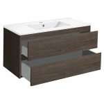 Тумба с раковиной Vincea Gio 100 R.Oak