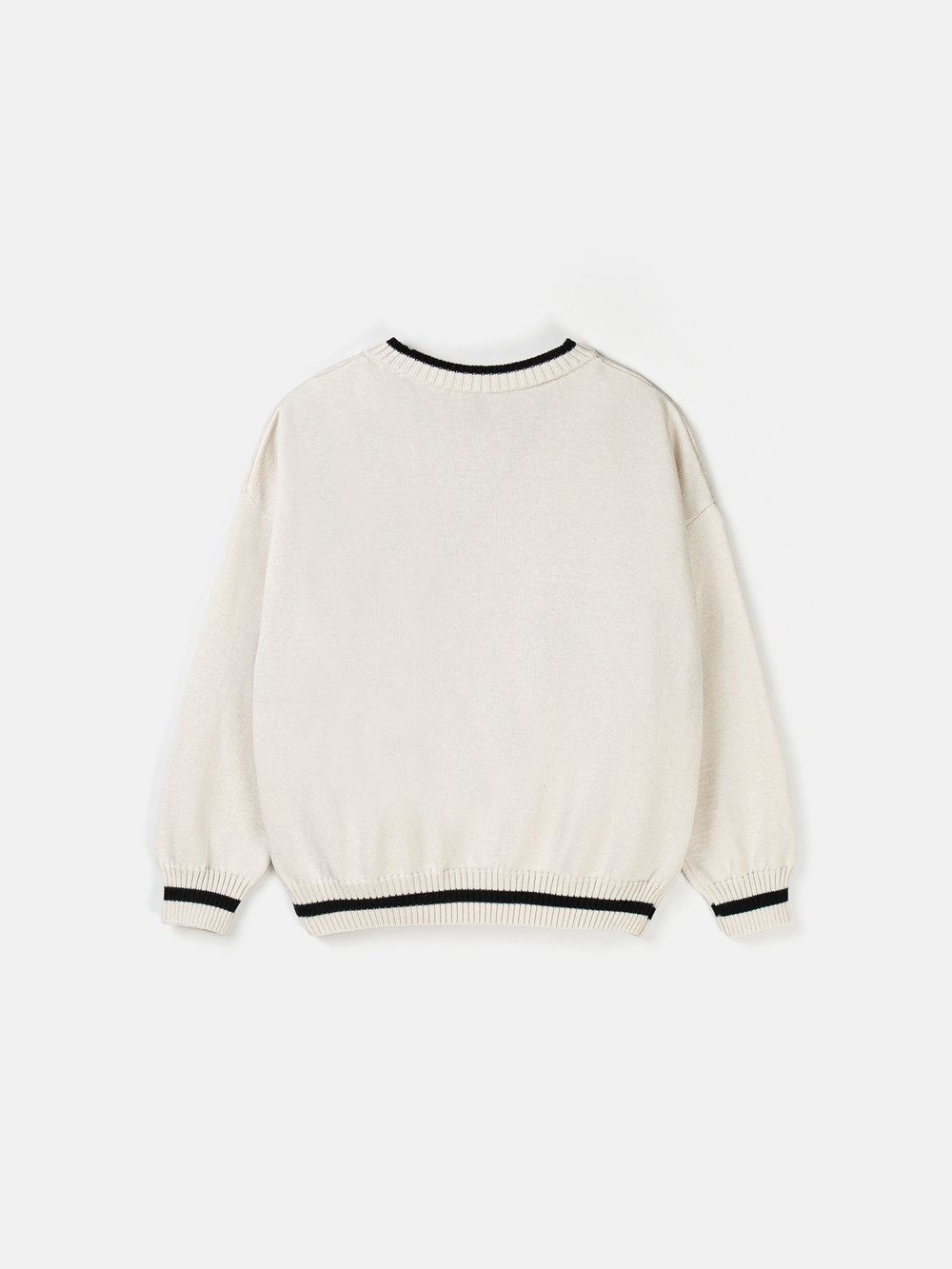 Джемпер вязаный "Мне ок" с принтом 7+