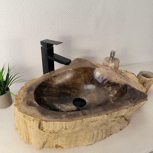 Раковина из окаменелого дерева OD-66071 59х45х14 из натурального камня