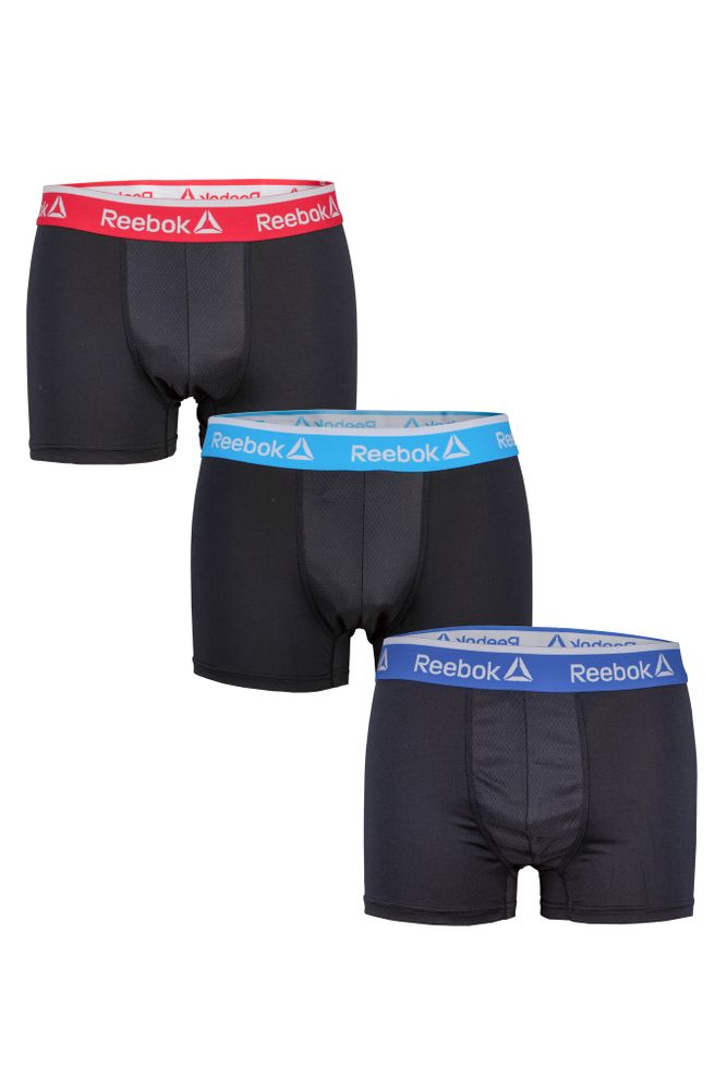 Мужские боксеры спортивные Reebok Mens Short Sports Trunk Millar - black/cyan/red/cobalt