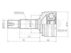 ШРУС внешний UNIO CVJ-20215
