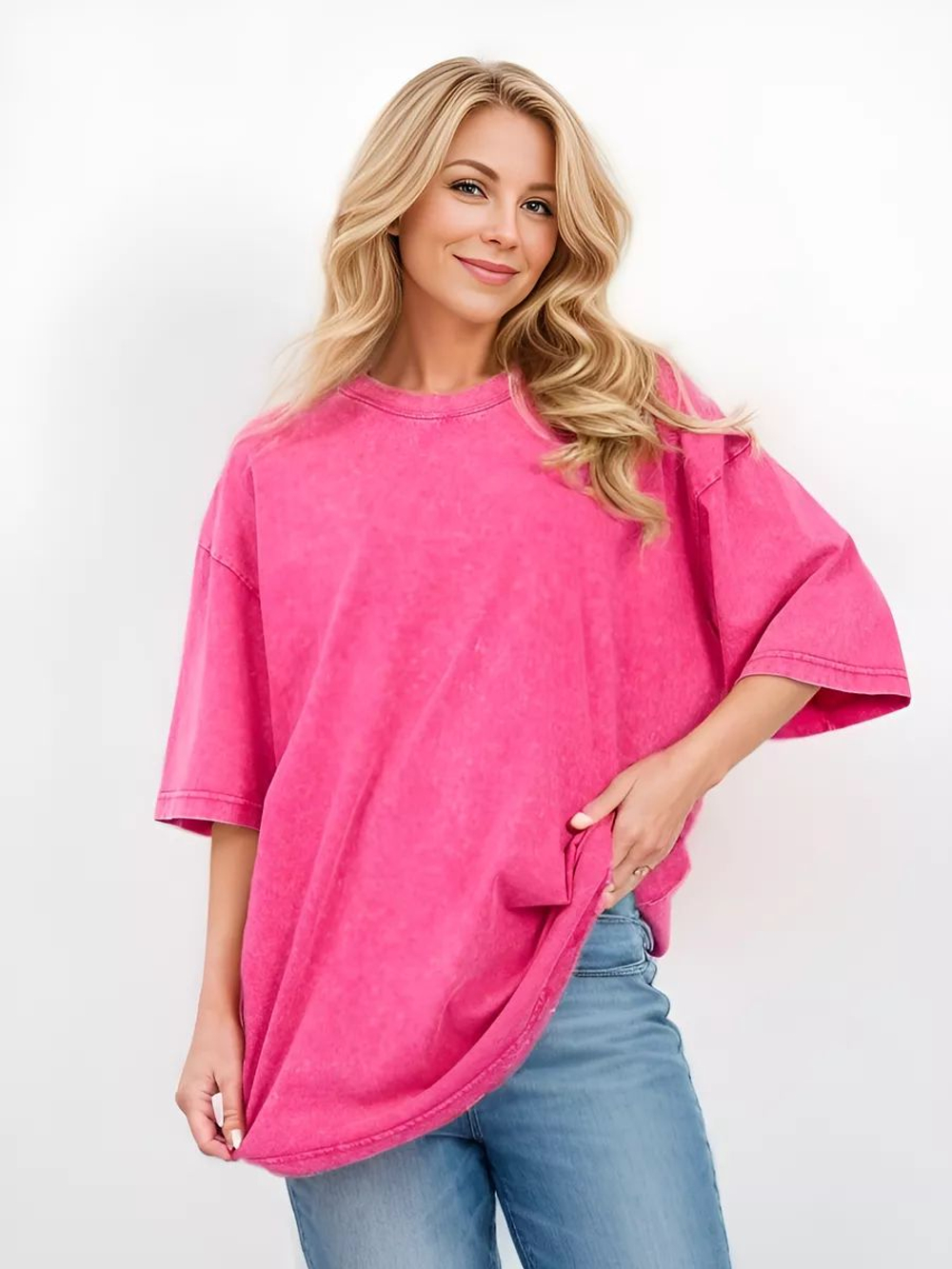 Футболка варенка оверсайз серая больших размеров